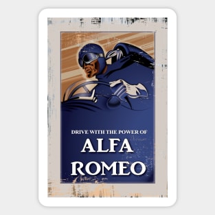 Alfa Romeo Vintage Poster Distressed type 1 Sticker